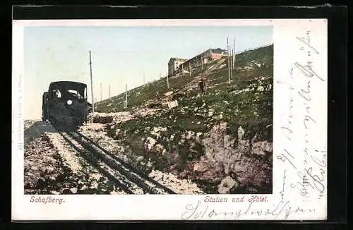 AK Schafberg, Bergbahnstation und Hotel