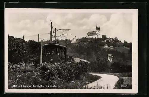 AK Linz a. d. Donau, Bergbahn Pöstlingberg