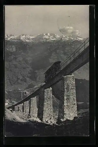 AK Niesenbahn auf dem Hegern-Viaduct