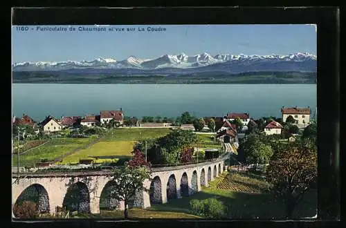 AK Funiculaire de Chaumont et vue sur La Coudre