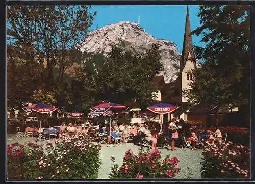 AK Bayrischzell /Obb., Das Café Thanner, Terrassengarten