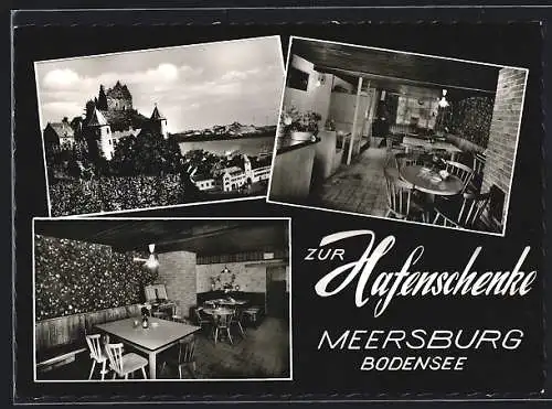 AK Meersburg /Bodensee, Gasthaus zur Hafenschenke, Innenansichten