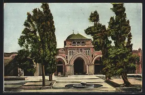 AK Jerusalem, Aksamoschee mit Brunnen