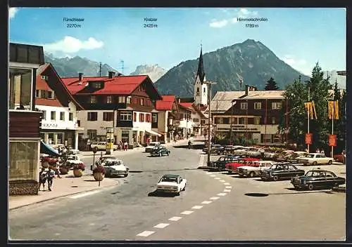 AK Oberstdorf / Allgäu, Bahnhofsplatz