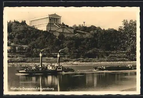 AK Donaustauf, Walhalla mit Donau