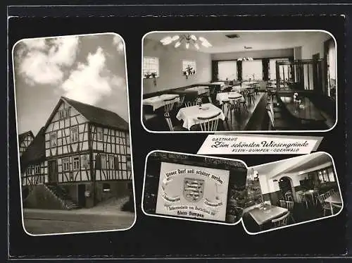 AK Klein-Gumpen b. Lindenfels, Gasthaus Zum schönsten Wiesengrunde, Innenansichten