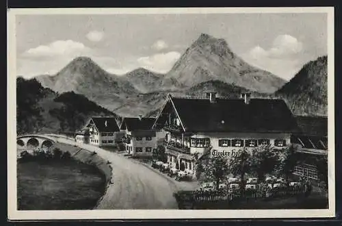 AK Niederndorf /Tirol, Tirolerhof mit Alpenpanorama