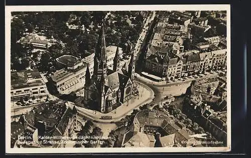 AK Berlin-Charlottenburg, Zoologischer Garten mit Kaiser-Wilhelm-Gedächtniskirche, Budapesterstrasse und Strassenbahn