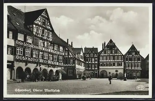 AK Schorndorf / Württ., Oberer Marktplatz