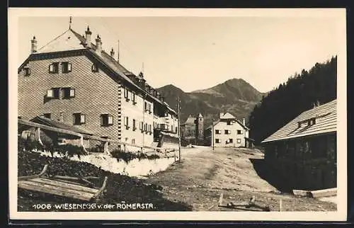 AK Obertauern, Gasthaus Wiesenegg von der Römerstrasse