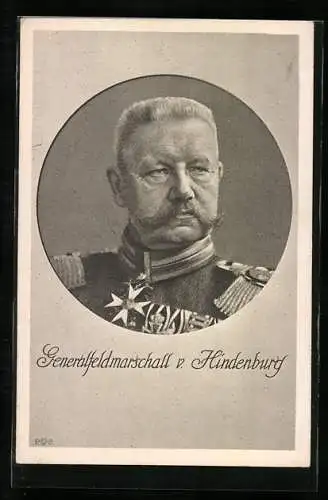 AK Generalfeldmarschall Paul von Hindenburg in Uniform