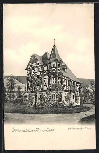 AK Düsseldorf, Düsseldorfer Ausstellung, Bacharacher Haus