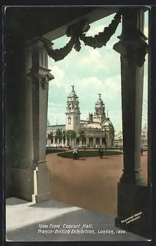 AK London, Franco-British Exhibition, View from Concert Hall