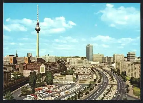 AK Berlin, Blick auf das Stadtzentrum