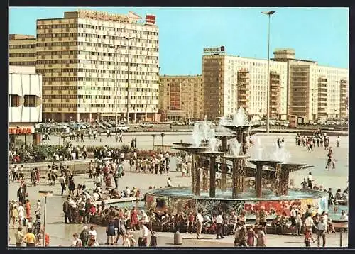 AK Berlin, Alexanderplatz mit Brunnen