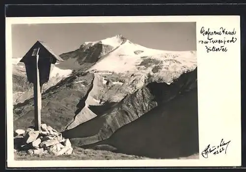 Foto-AK Hans Hruschka Nr. 1262: Zillertal Gefrorne Wand vom Tuxerjoch