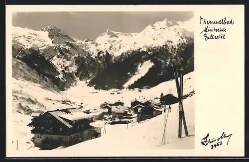 Foto-AK Hans Hruschka Nr. 3453: Hintertux /Zillertal, Ortsansicht im Winter