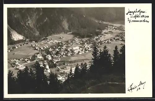 Foto-AK Hans Hruschka Nr. 38: Mayrhofen, Tiefblick von Zimmereben