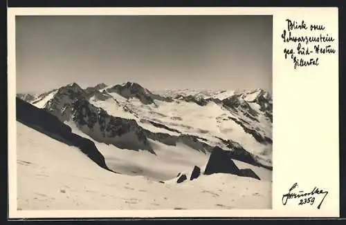 Foto-AK Hans Hruschka Nr.2359: Blick vom Schwarzenstein gegen Süd-Westen