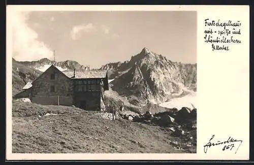 Foto-AK Hans Hruschka Nr. 867: Furtschagelhaus mit Spitze und Schönbichlerhorn