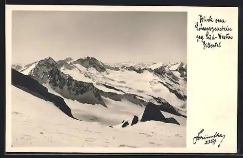 Foto-AK Hans Hruschka Nr.2359: Blick vom Schwarzenstein gegen Süd-Westen