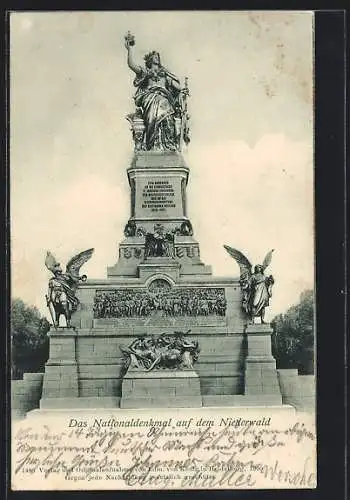 AK Das Nationaldenkmal auf dem Niederwald