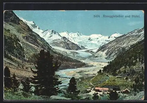 AK Roseggletscher und Hotel