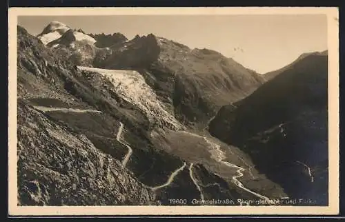 AK Grimselstrasse, Rhonegletscher und Furka