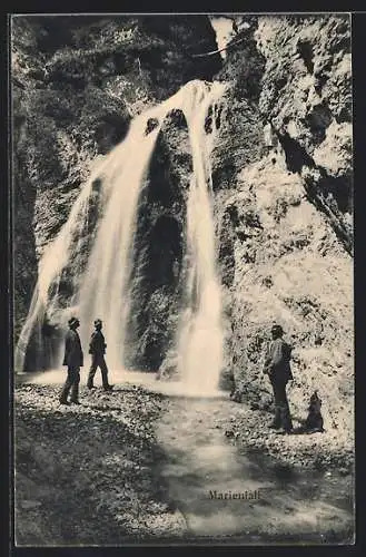 AK Marienfall, Blick auf Wasserfall