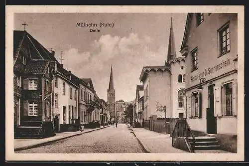 AK Mülheim /Ruhr, Delle mit Restaurant G. Sonnenschein