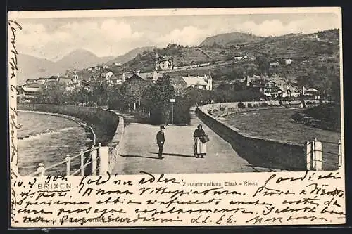 AK Brixen, Zusammenfluss von Eisak und Rienz