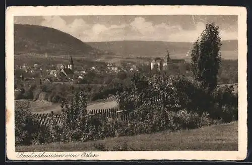 AK Sondershausen / Thüringen, Gesamtansicht von Osten