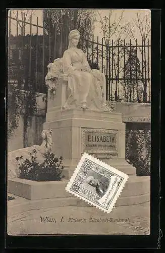 AK Wien, Denkmal der Kaiserin Elisabeth (Sissi) von Österreich