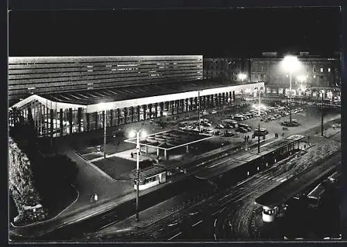 AK Roma, Bahnhof Termini bei Nacht