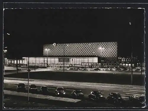 AK Braunschweig, Der neue Hauptbahnhof bei Nacht