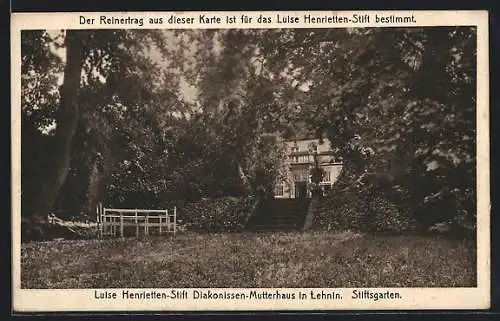 AK Lehnin, Luise Henrietten-Stift, Diakonissen-Mutterhaus, Stiftsgarten