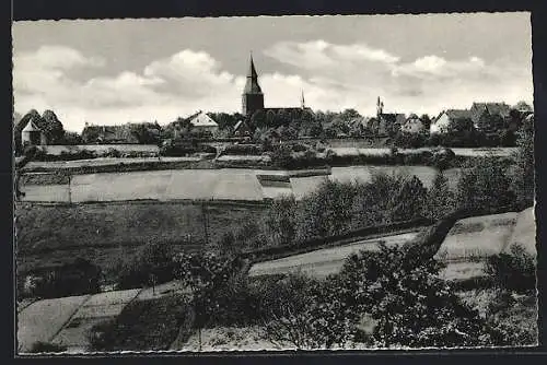 AK Rüthen i. Westf., Stadtmauer mit Johanniskirche und Hexenturm