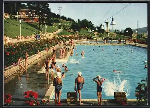 AK Bad Kissingen, Terrassen-Schwimmbad am Ballinghain