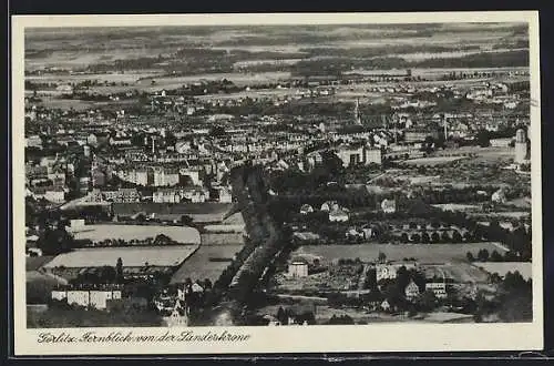 AK Görlitz, Blick von der Landeskrone