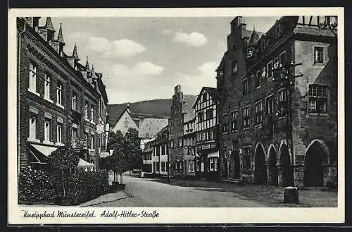 AK Münstereifel, Strasse mit Geschäften