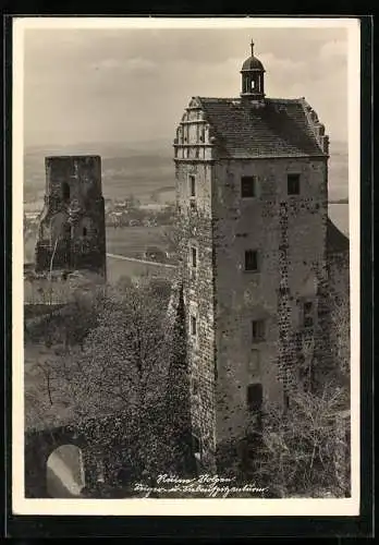 AK Stolpen i. Sa., Ruine mit Türmen