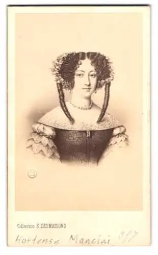 Fotografie E. Desmaisons, Paris, Portrait Hortensia Macini, Mätresse von König Charles II. von England
