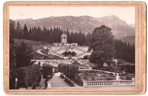 Fotografie Römmler & Jonas, Dresden, Ansicht Ettal, Schloss Linderhof, Terrassen und Venustempel