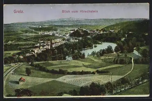 AK Greiz, Blick vom Hirschstein