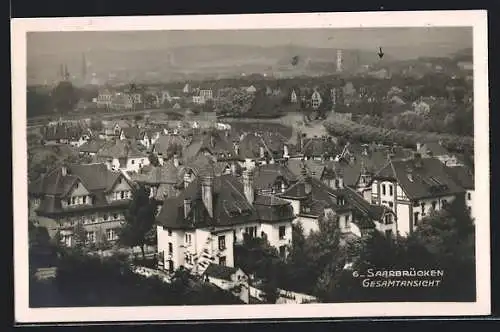 AK Saarbrücken, Gesamtansicht aus der Vogelschau