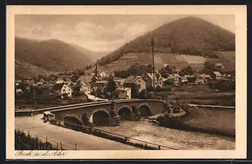 AK Rech a. d. Ahr, Ortsansicht mit Brücke