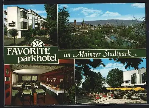 AK Mainz, Favorite Parkhotel im Stadtpark, K. & E. Barth, Karl Weiser Strasse 1