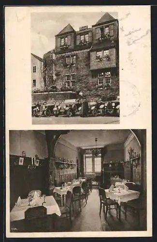 AK Boppard, Kirsch`s Weinhaus Hotel Römerburg, Speisezimmer