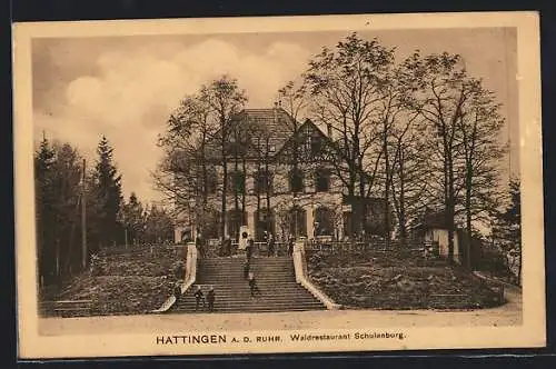 AK Hattingen a. d. Ruhr, Waldrestaurant und Pension Schulenburg