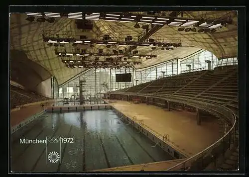 AK München, Olympia 1972, Schwimmhalle, Innenansicht